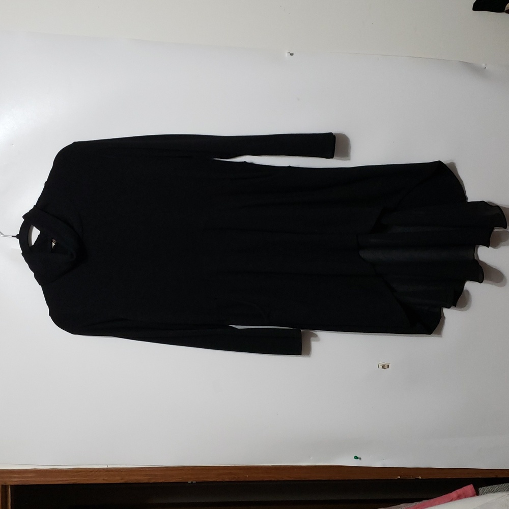 Soft Surrounding Black High-Low Turtleneck Gothcore Dress